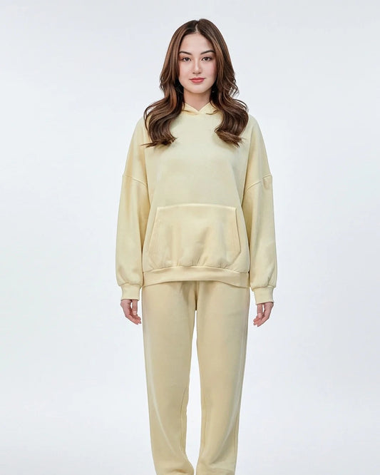 Fleece Tracksuit -Comfy Day - Lemon